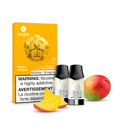 Vuse Pods Flavour: Mango Nicotine Strength: 2% (20mg) VUSE epods (2 PCK) | Supa Vapes - Hawkesbury, Ottawa & Ontario Vape Shop