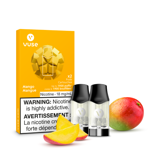 Vuse Pods Flavour: Mango Nicotine Strength: 2% (20mg) VUSE epods (2 PCK) | Supa Vapes - Hawkesbury, Ottawa & Ontario Vape Shop