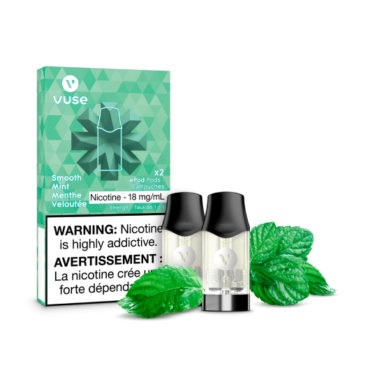 Vuse Pods Flavour: Smooth Mint Nicotine Strength: 2% (20mg) VUSE epods (2 PCK) | Supa Vapes - Hawkesbury, Ottawa & Ontario Vape Shop