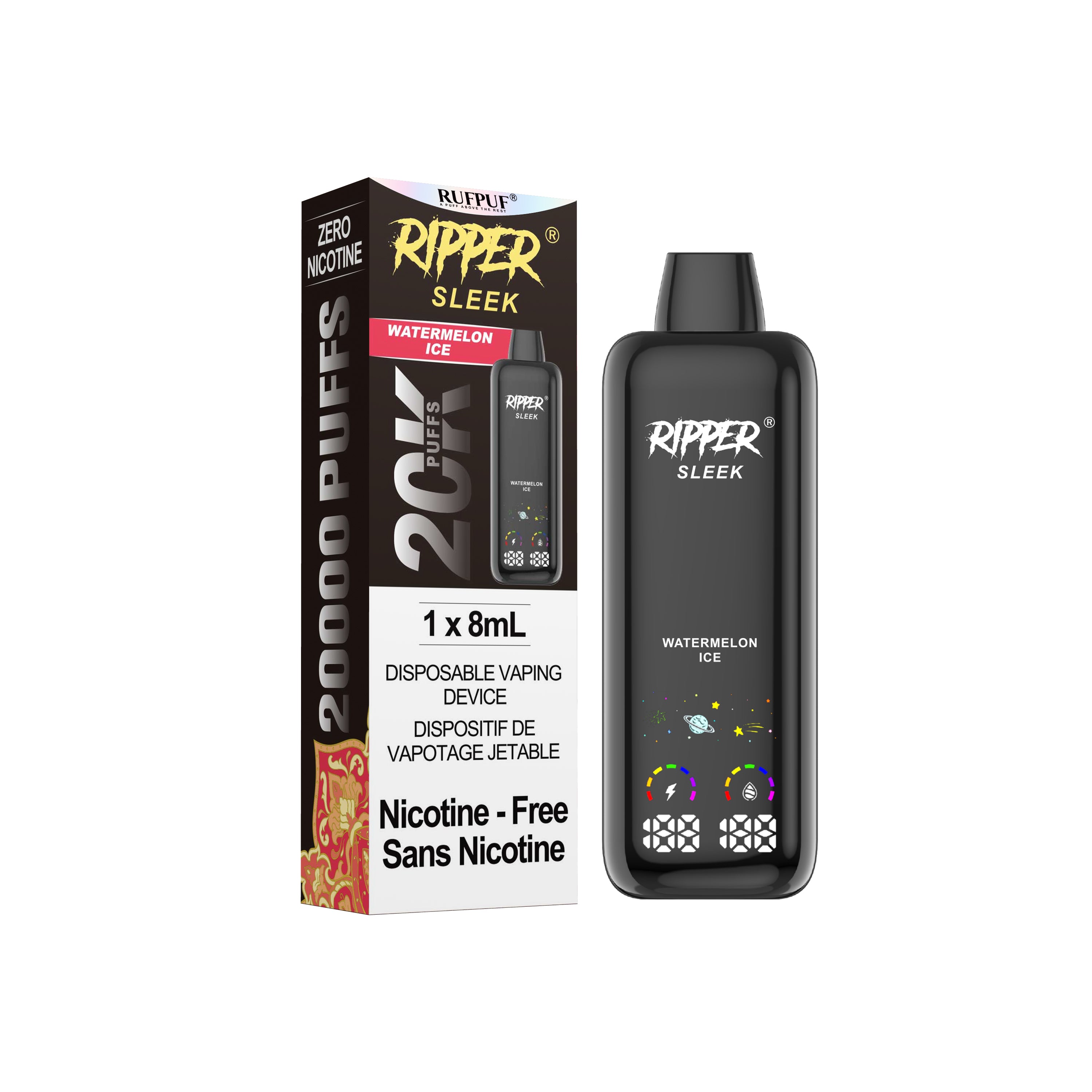 Ripper SLEEK 0NIC Disposable Vape | 20,000 Puffs (Nicotine Free)
