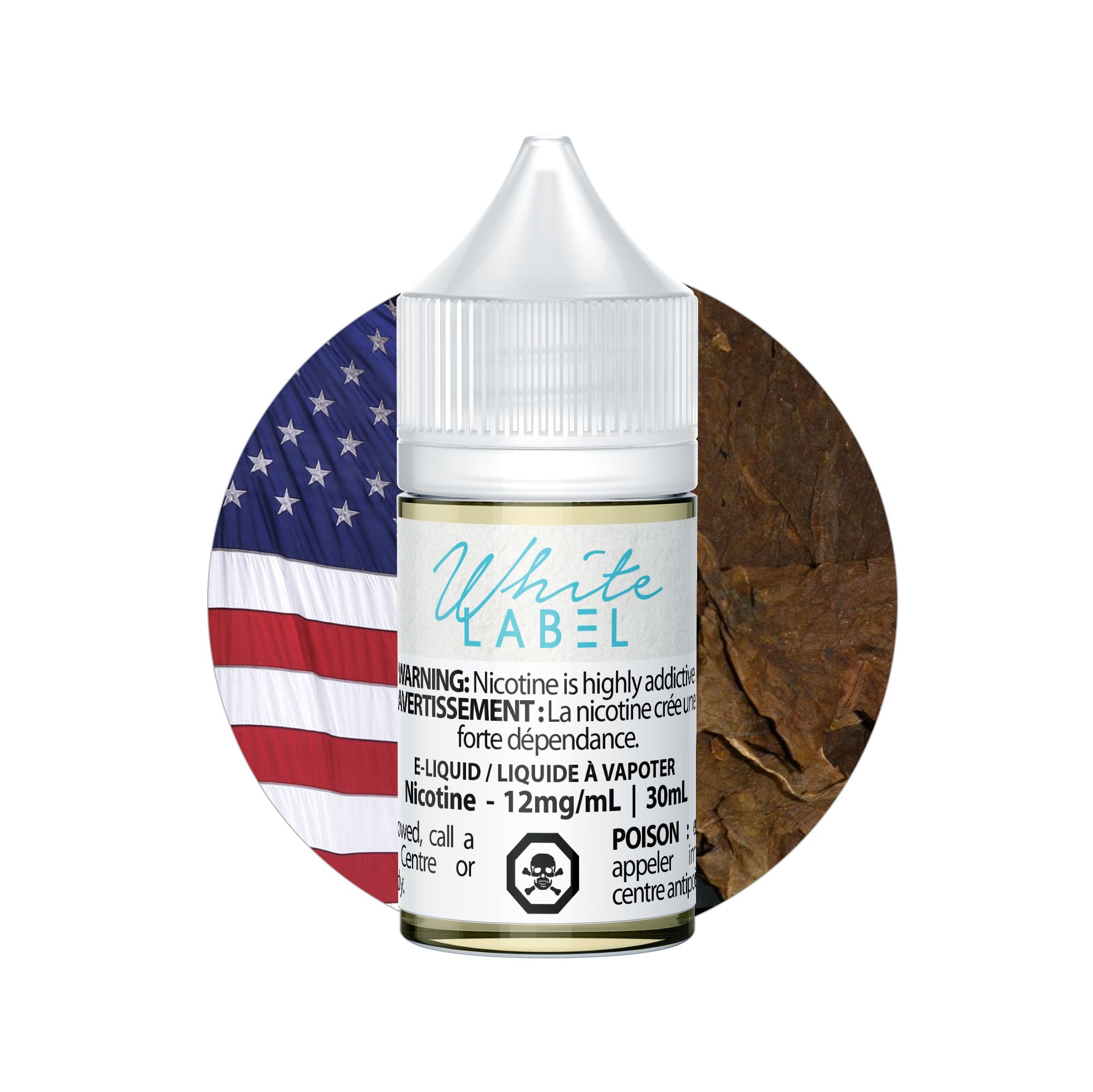White Label American Tab 30mL freebase e-liquid