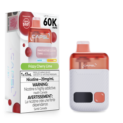 CAPSL AFX17 Disposable Vape in Frizzy Cherry Lime flavour - 17mL capacity e-cigarette.