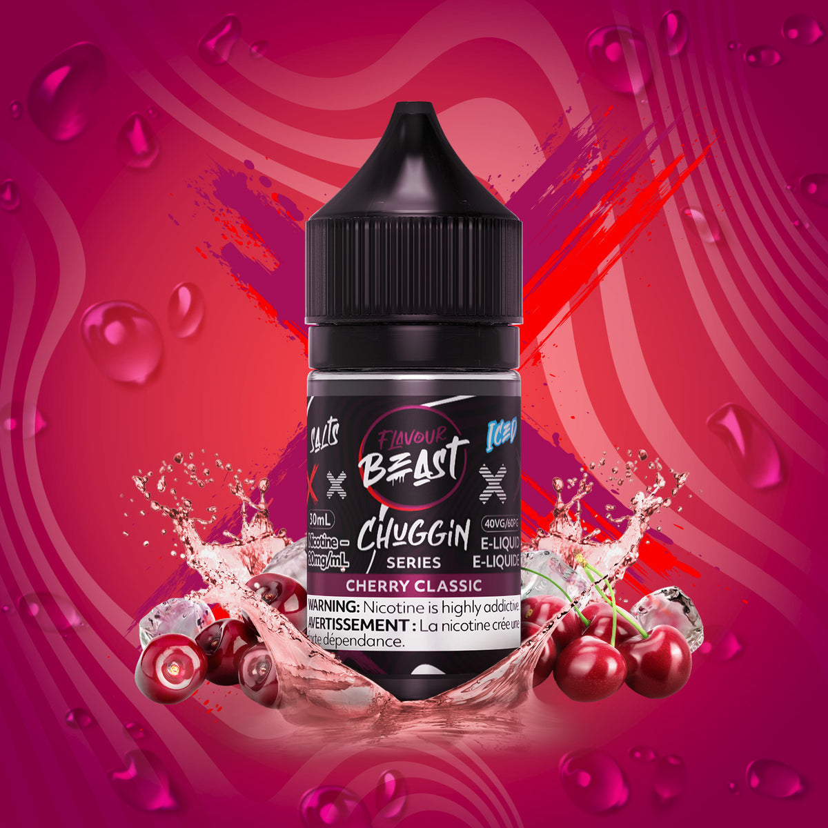 Flavour Beast Chuggin Cherry Classic Salt Nic E-Juice 30mL - Supa Vapes