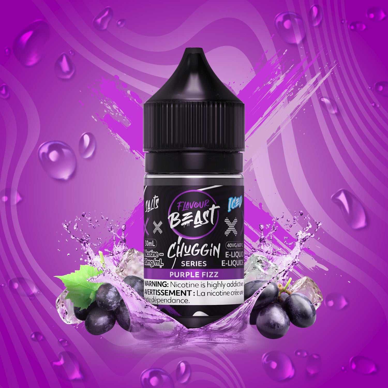 Flavour Beast Chuggin Purple Fizz Salt Nic E-Juice 30mL - Supa Vapes