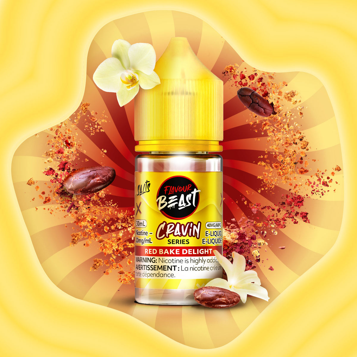 Flavour Beast Cravin Red Bake Delight Salt Nic E-Juice 30mL - Supa Vapes
