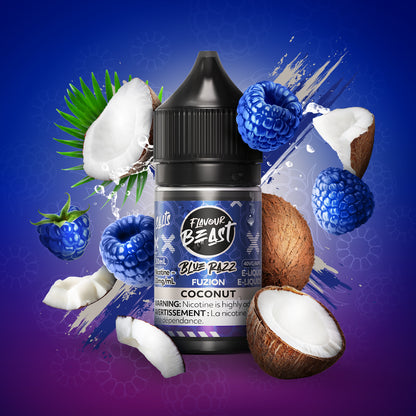 Flavour Beast Fuzion Blue Razz Coconut Salt Nic E-Juice 30mL - Supa Vapes
