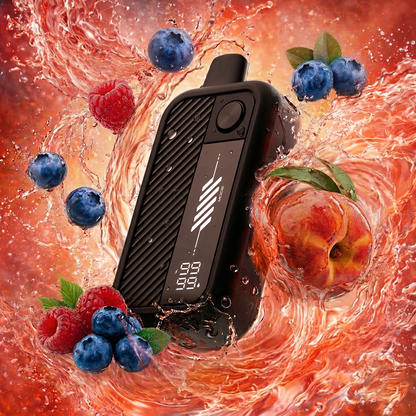 Flavour Beast Mode Max 3 60K disposable vape in Packin' Peach Berry flavour, 60,000 puffs, 20mg salt nicotine, available at Supa Vapes Canada.