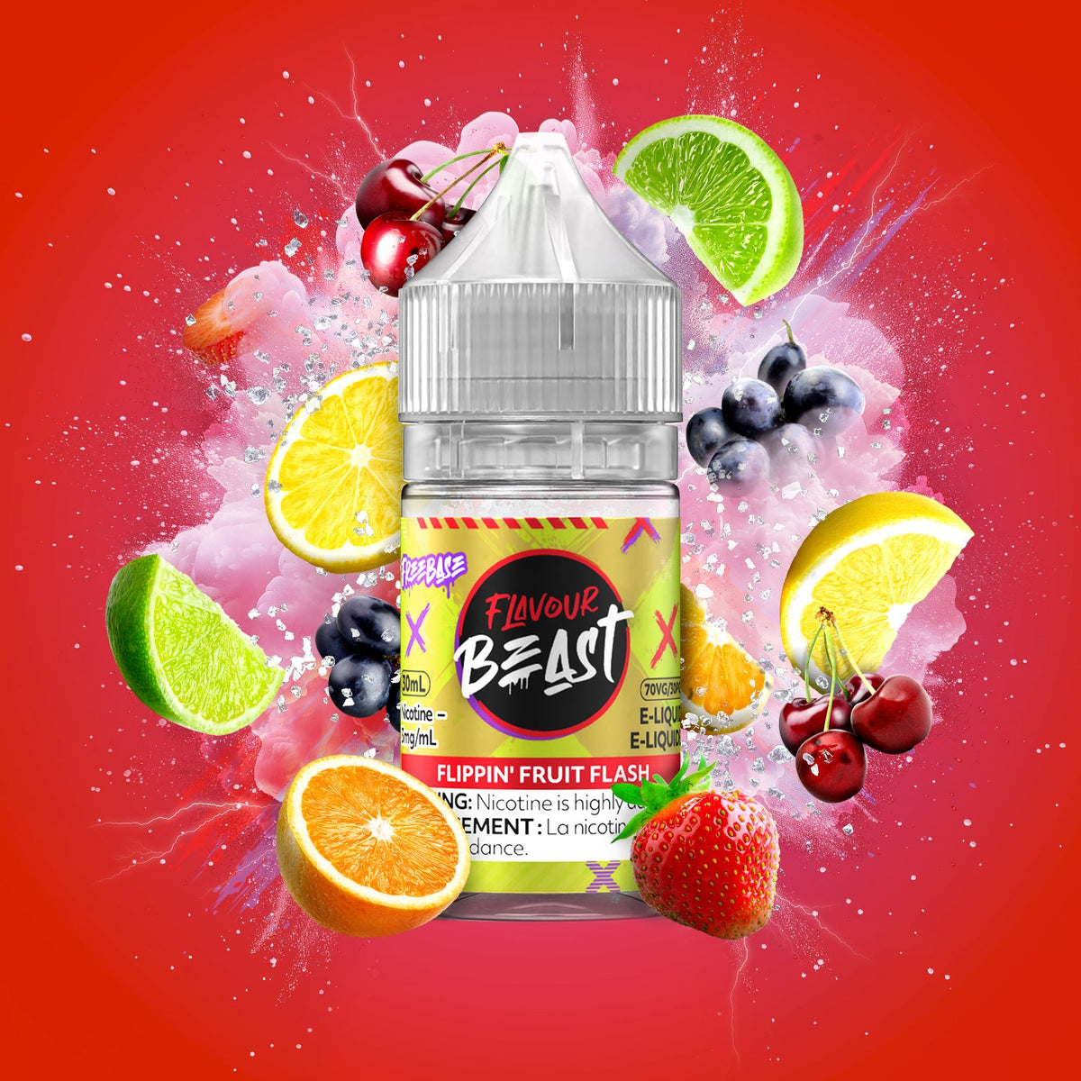 Flavour Beast E-Liquid Salt 30mL Flippin' Fruit Flash - Supa Vapes