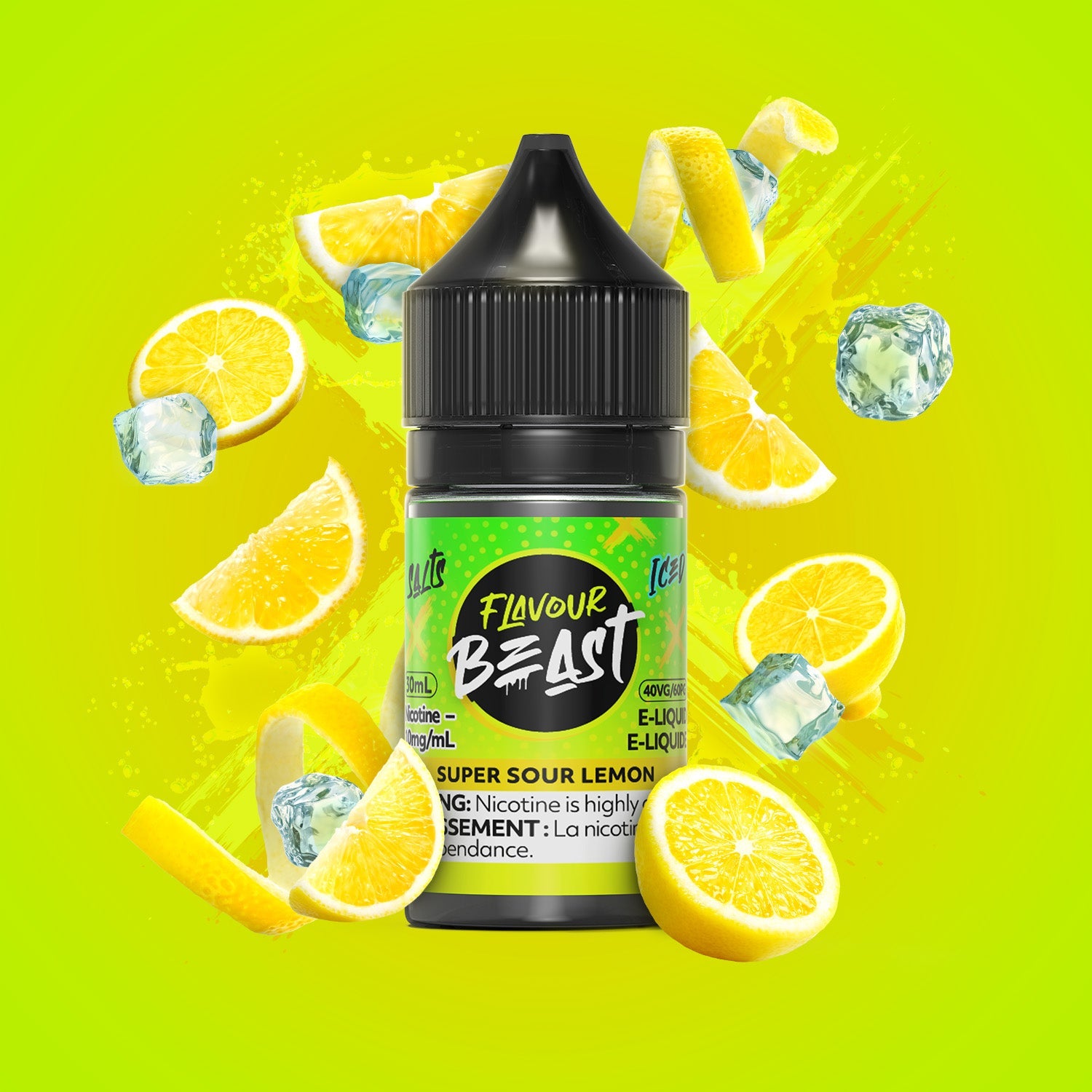 Flavour Beast E-Liquid Salt 30mL Super Sour Lemon - Supa Vapes