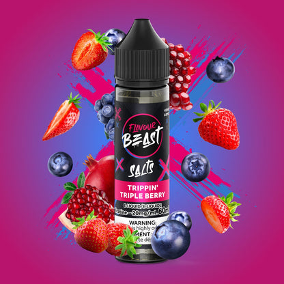 Flavour Beast E-Liquid Salt 30mL Trippin Triple Berry - Supa Vapes