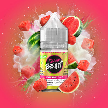 Flavour Beast E-Liquid Salt 30mL Watermelon G - Supa Vapes