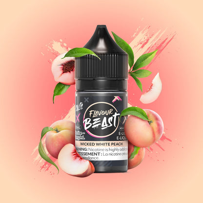 Flavour Beast E-Liquid Salt 30mL Wicked White Peach - Supa Vapes