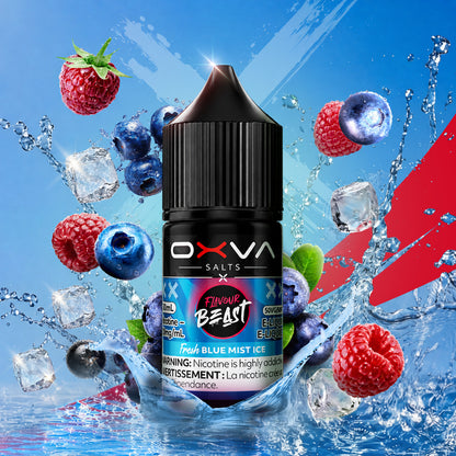 Flavour Beast x OXVA Fresh Blue Mist Ice Salt Nic E-Juice 30mL - Supa Vapes