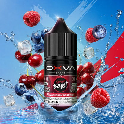 Flavour Beast x OXVA Fresh Cherry Berry Ice Salt Nic E-Juice 30mL - Supa Vapes