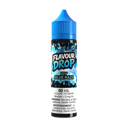 Flavour Drop Freebase Icy Blue Razz 60mL e-liquid bottle