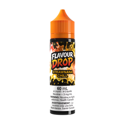 Flavour Drop Freebase Strawnana Chill 60mL e-liquid bottle