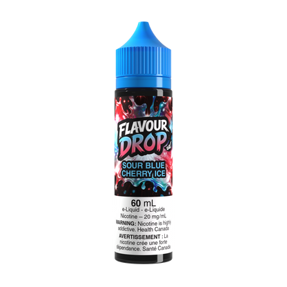 Flavour Drop Salt Sour Blue Cherry Ice 60mL salt nicotine e-liquid bottle