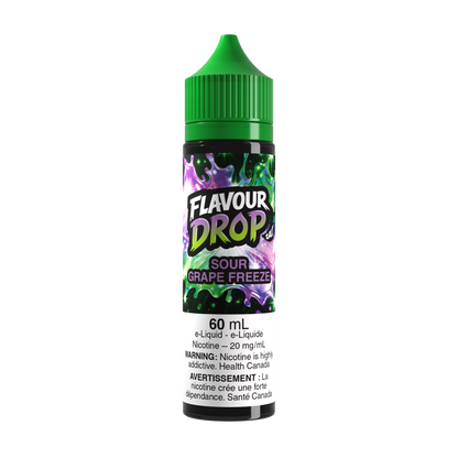 Flavour Drop Salt Sour Grape Freeze 60mL salt nicotine e-liquid bottle
