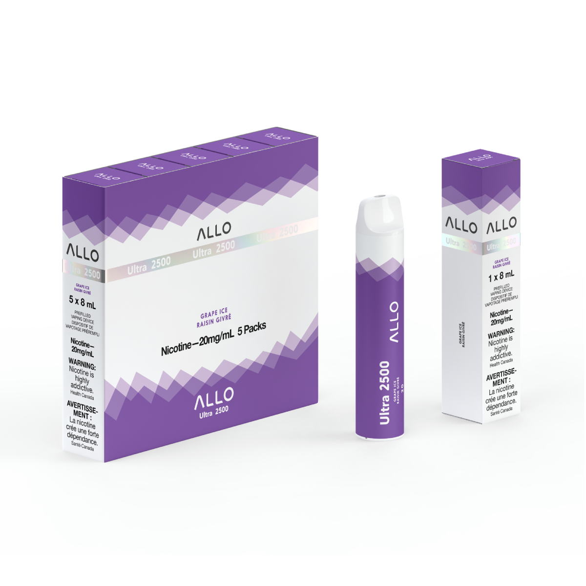 Allo Ultra 2500 Disposable Vape — Grape Ice