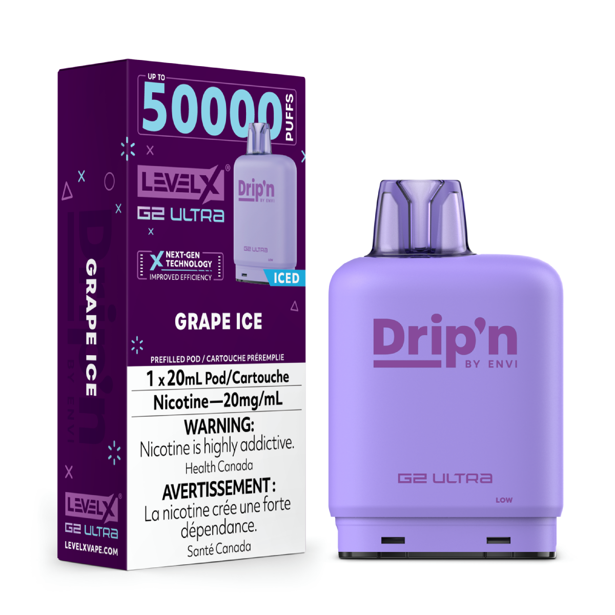 Level X Drip'n G2 Ultra Grape Ice - Supa Vapes