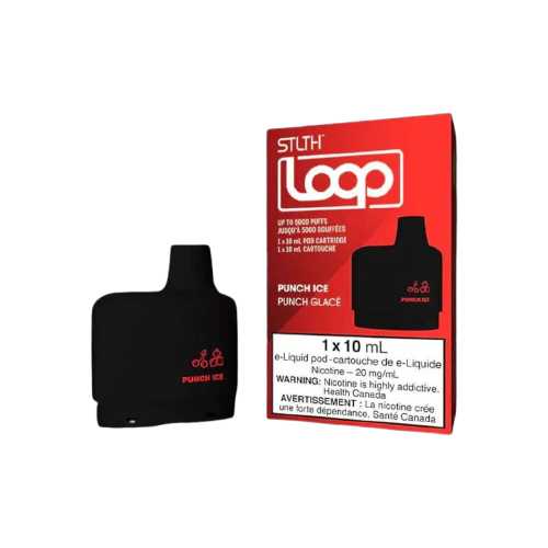 STLTH Loop Pod Tropical Storm Ice flavour, pre-filled pod delivering refreshing and smooth vapour, ideal for Ontario and Quebec vapers, clearance sale.