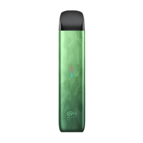 Uwell Caliburn G4 MINI Open Pod Kit 2mL, Peafowl Emerald flavour, featuring advanced PRO-FOCS 4.0 technology, adjustable airflow, and 2mL pod capacity for a customized vaping experience in Ontario and Quebec.