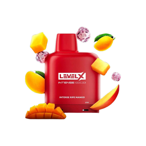 Level X Intense 7K Puffs, Intense White Mint flavour pod with 20mg salt nicotine, smooth long-lasting vape experience, clearance edition, ideal for Ontario and Quebec vapers.