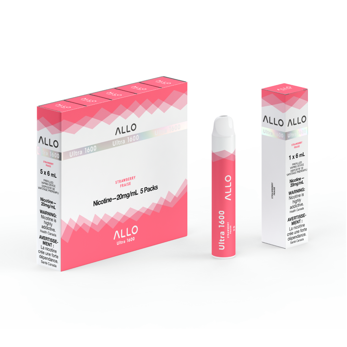 Allo Ultra 1600 Disposable Vape — Strawberry