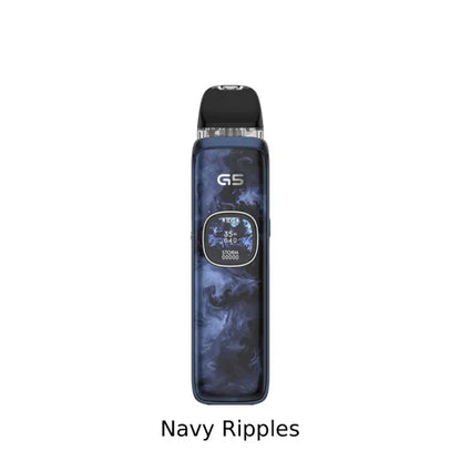 UWELL Caliburn G5 open pod kit in Navy Ripples with IML frosted panel