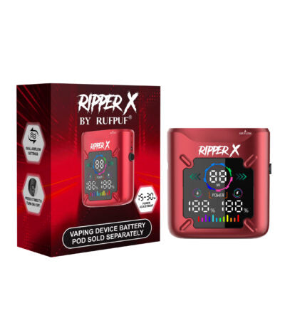 Ripper X Ultra 1000mAh vape battery in Metallic Red