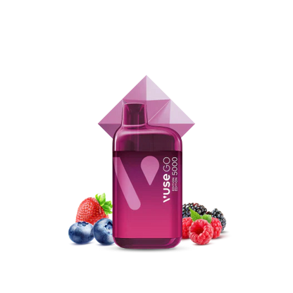 VUSE Go 5000, Banana Ice flavour with 20mg/mL nicotine strength, smooth and cool disposable vape device, ideal for vape users in Ontario and Quebec.