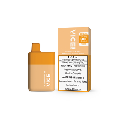 Disposable Vape Flavour: Mango Coconut Ice Get VICE box 6000 now at Supa Vapes, your go-to vape shop in Hawkesbury, Ottawa & Ontario. Shop premium vapes, pods, e-liquids, and accessories from trusted brands.