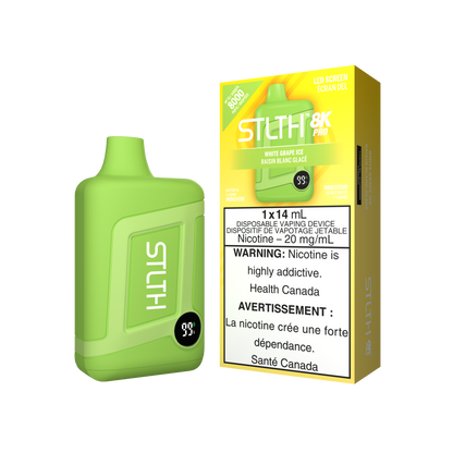 Disposable Vape STLTH 8K Pro: White Grape Ice Nicotine Strength: 20mg STLTH 8K PRO | Supa Vapes - Hawkesbury, Ottawa & Ontario Vape Shop
