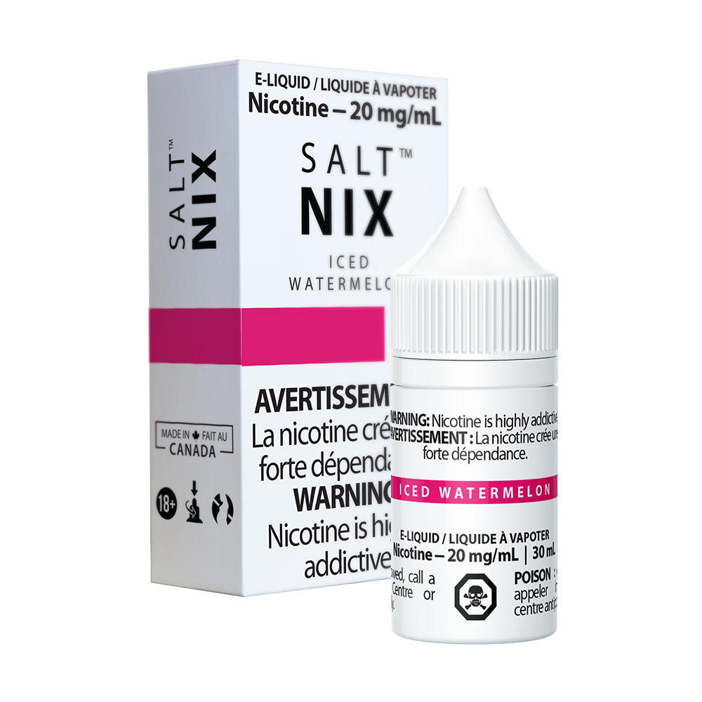 Salt Nix (POS) Frozen Strawberry flavour, 10mg nicotine, smooth and refreshing vape juice, crafted in Montreal for Ontario and Quebec vapers.
