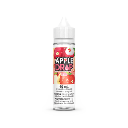 Apple Drop 60mL Peach flavour e-liquid with 3mg nicotine, smooth fruity vape, ideal for Ontario and Quebec vapers.