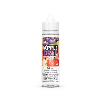 Apple Drop 60mL, Double Apple flavour vape juice with 6mg nicotine, delivering a crisp and fruity vape experience, ideal for Ontario and Quebec customers.
