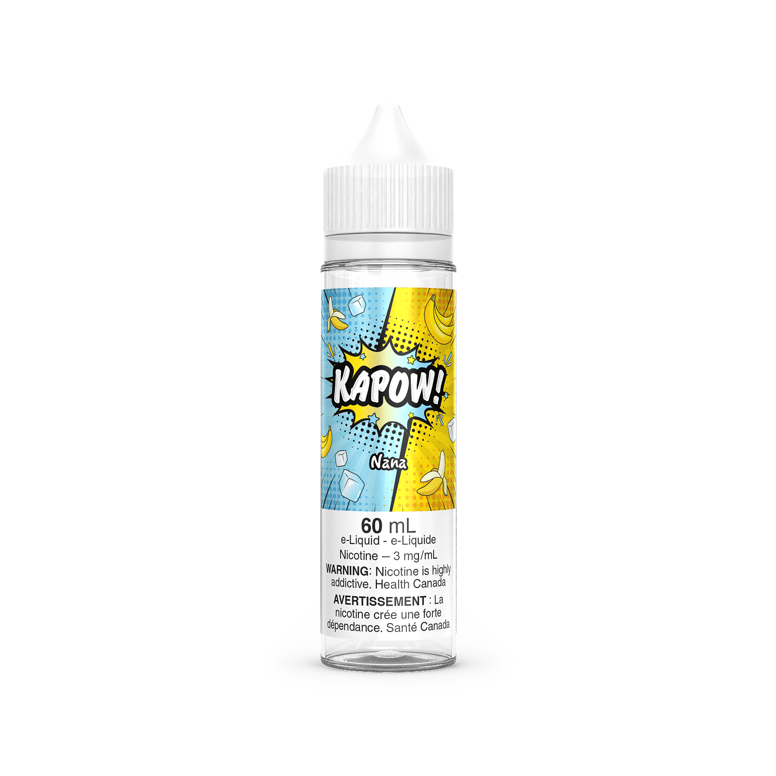 KAPOW! vape juice, Classic/Fizzy flavour, 0mg nicotine, sweet and fizzy vaping experience, ideal for local vapers in Ontario and Quebec.