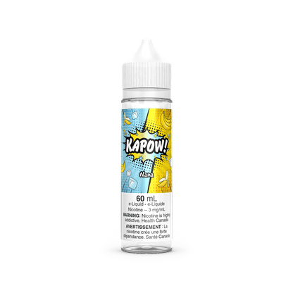 KAPOW! vape juice, Classic/Fizzy flavour, 0mg nicotine, sweet and fizzy vaping experience, ideal for local vapers in Ontario and Quebec.