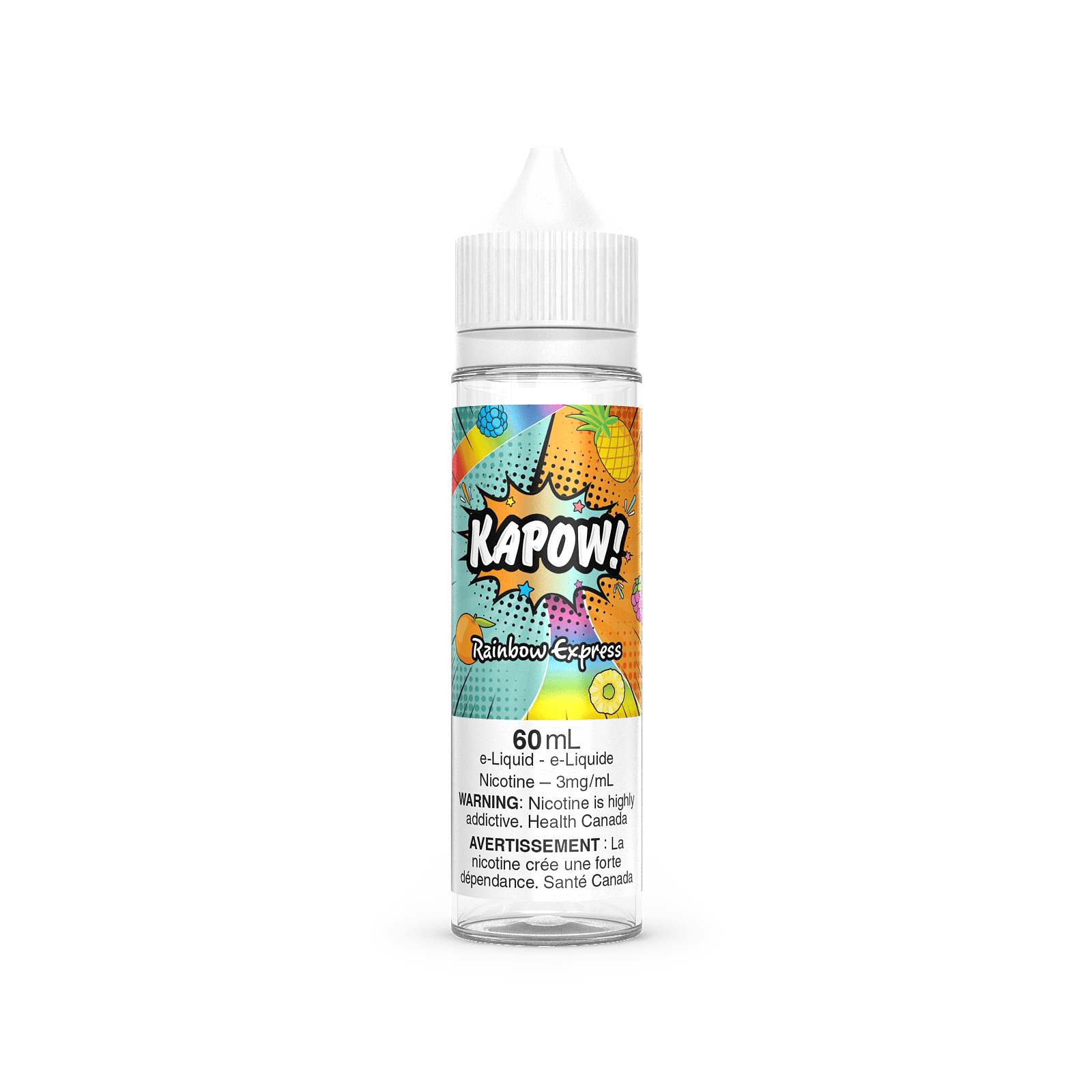 KAPOW! vape juice, Cloudy flavour, 0mg nicotine, sweet and satisfying e-liquid, ideal for vapers in Ontario and Quebec.