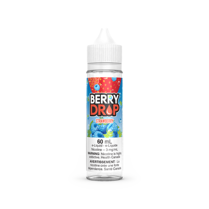 Berry Drop 60mL Cherry flavour, 3mg nicotine, smooth and flavourful berry and ripe cherry vape, ideal for Ontario and Quebec vapers.