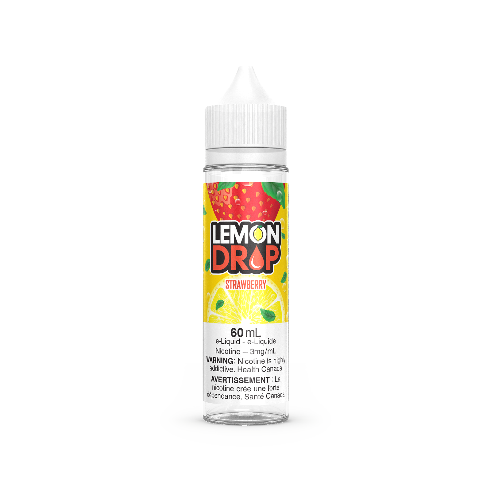 Lemon Drop vape juice, Blue Raspberry flavour, 6mg nicotine, zesty lemon and balanced sweet tart taste, crafted for Ontario and Quebec vapers.