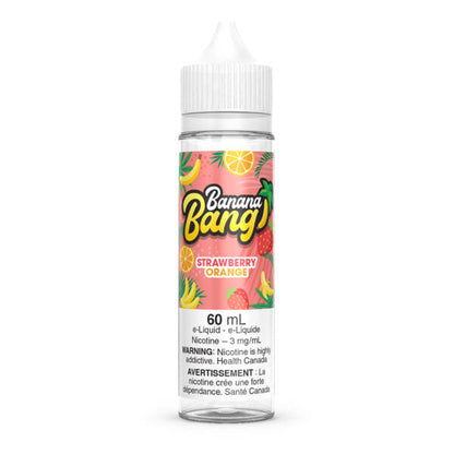 Banana Bang 60mL, Kiwi Strawberry flavour with 3mg nicotine, smooth and fruity vape loved by Ontario and Quebec vapers.