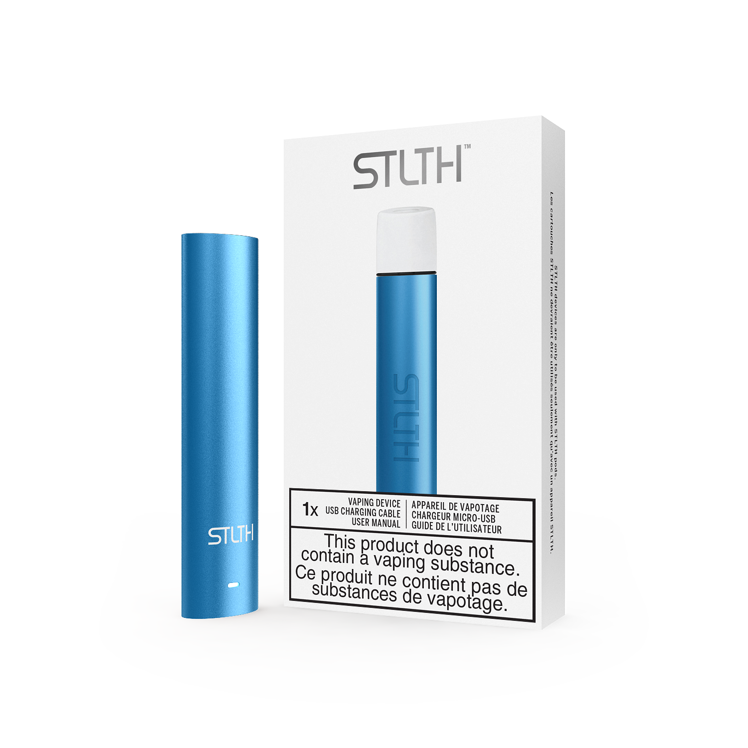 STLTH Type-C Device, Black Rubberized anodized finish, fast charging, user-friendly operation, ideal for vapers in Ontario and Quebec