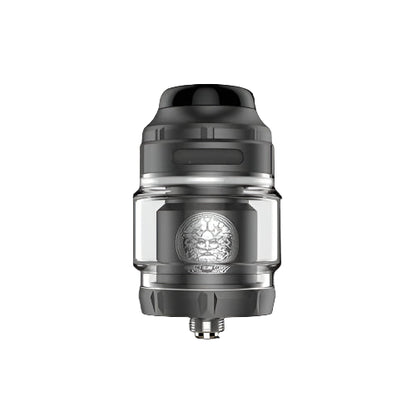 GEEKVAPE Zeus X Leakproof RTA, Silver finish leakproof rebuildable tank atomizer, designed for exceptional flavor and easy coil building, ideal for Ontario and Quebec vapers.