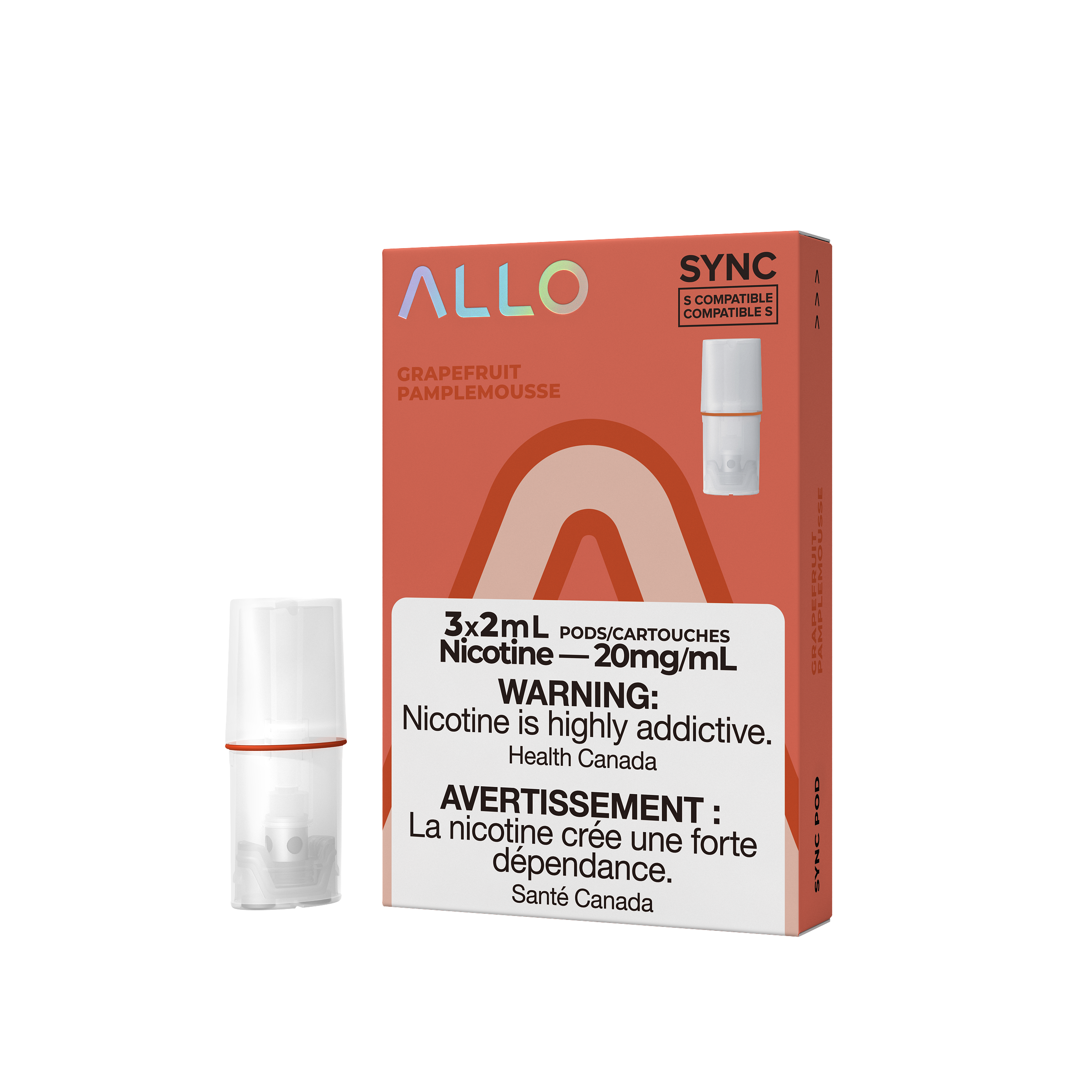 Allo Sync Pods Strawberry Kiwi - high-quality vape pods with smooth draw and bold flavour, available in Hawkesbury, Ottawa, and across Ontario.