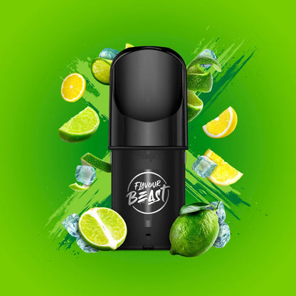 Flavour Beast Pods, Bomb Blue Razz flavour pod with mesh coil and 2mL premium vape juice, compatible with STLTH and Allo systems, ideal for Ontario and Quebec vapers.