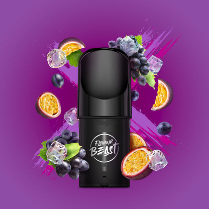 Flavour Beast Pods, Str8 Up Strawberry Banana Iced flavour pod, smooth refreshing vape, compatible with STLTH and Allo devices, ideal for vapers in Ontario and Quebec.