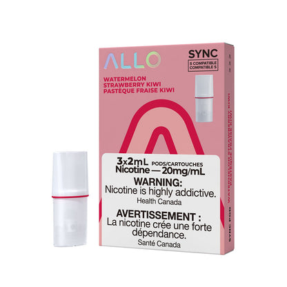 Allo Sync Pods Strawberry Kiwi - high-quality vape pods with smooth draw and bold flavour, available in Hawkesbury, Ottawa, and across Ontario.
