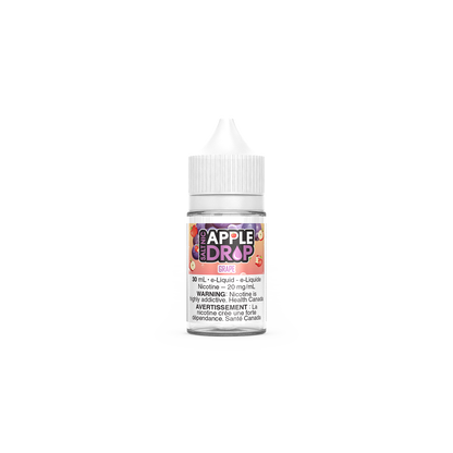 Apple Drop Salt 30mL, Double Apple flavour, 12mg nicotine salt vape juice, smooth and satisfying, designed for Ontario and Quebec vapers.