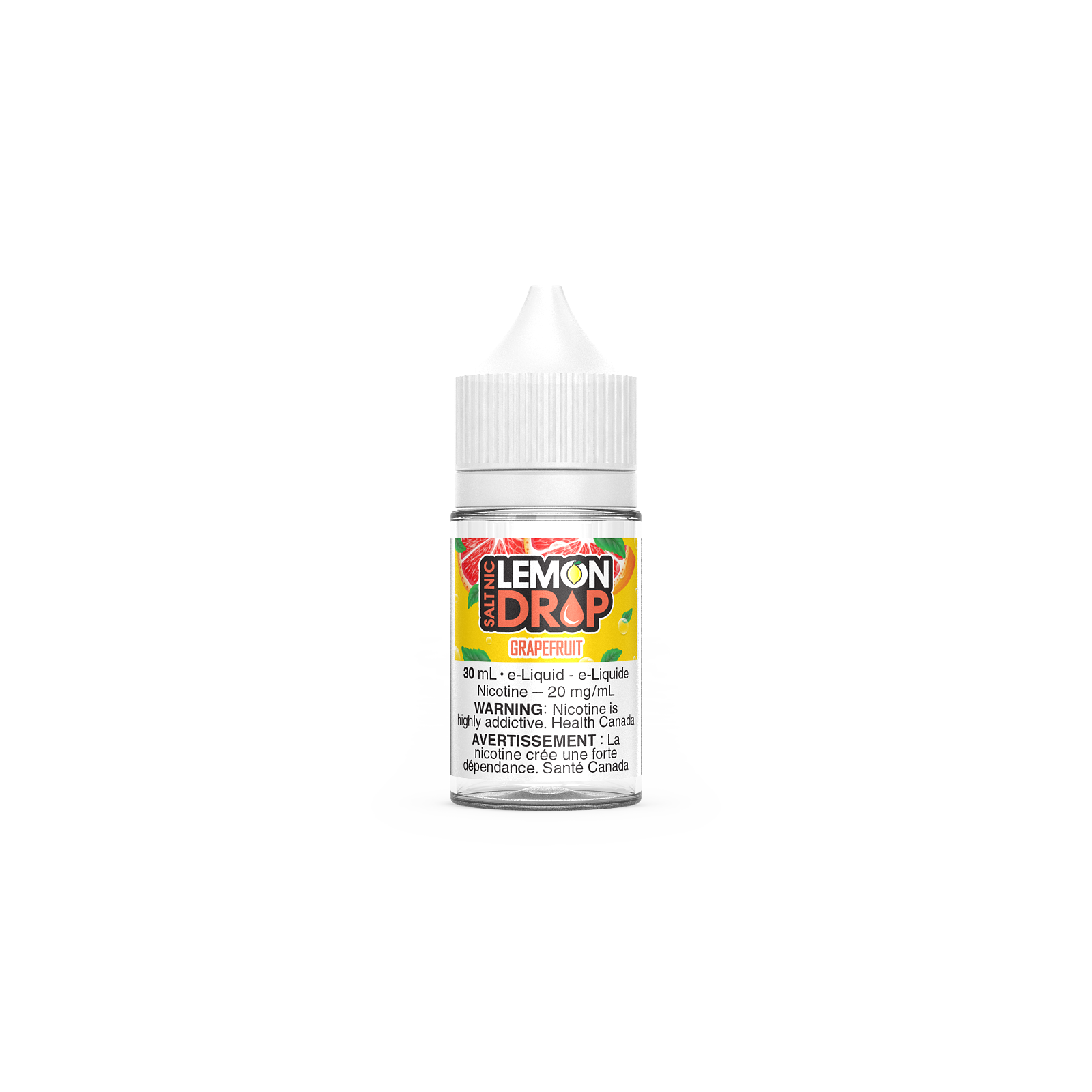 Lemon Drop Salt Nic, Blood Orange flavour, 12mg nicotine salt, bold citrus blend providing smooth and tangy hit, ideal for vapers in Ontario and Quebec.